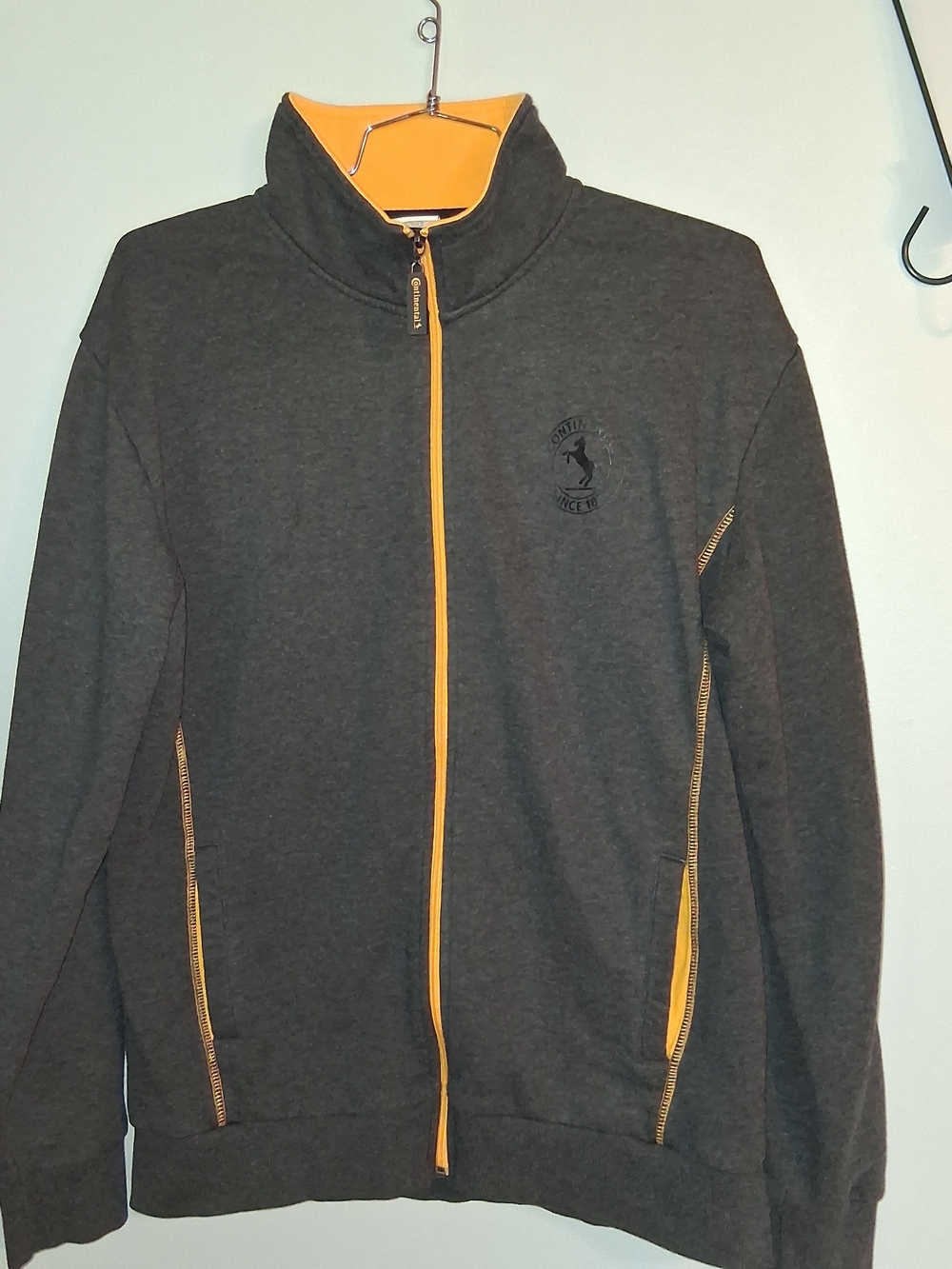 Racing Motorcycle Dark Grey Yellow Logo
